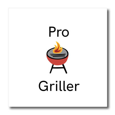 3dRose A pic of a Grill with The Words Pro Griller Around The... - Iron on Heat Transfers (ht-366172)