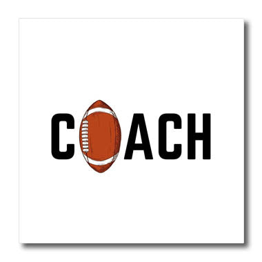 3dRose Football Coach Merch - Iron on Heat Transfers (ht-369901)