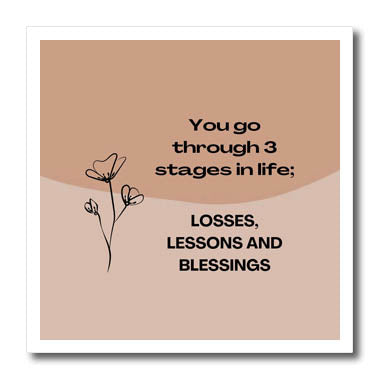 3dRose You go Through 3 Stages in Life Lossses, Lessons and... - Iron on Heat Transfers (ht-371951)