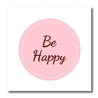 3dRose Circle Design with Text of Choose Happiness - Iron on Heat Transfers (ht-381894)
