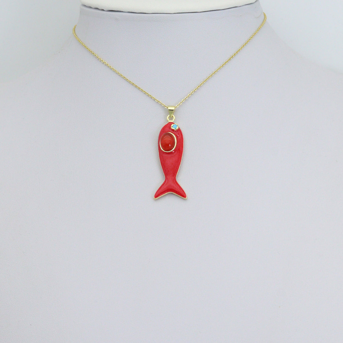 Colorful Enamel Fish Pedant For Necklace Bracelet Jewelry Making Supply, Fish Charm, Sku#LK1281