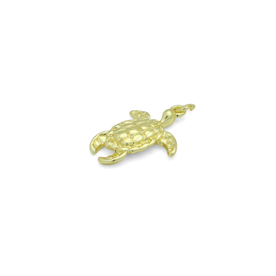 Gold Turtle Charm,Tortoise Charm Pendant, Sku#LX968