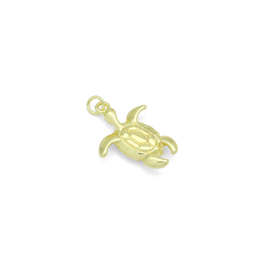 Gold Turtle Charm,Tortoise Charm Pendant, Sku#LX968