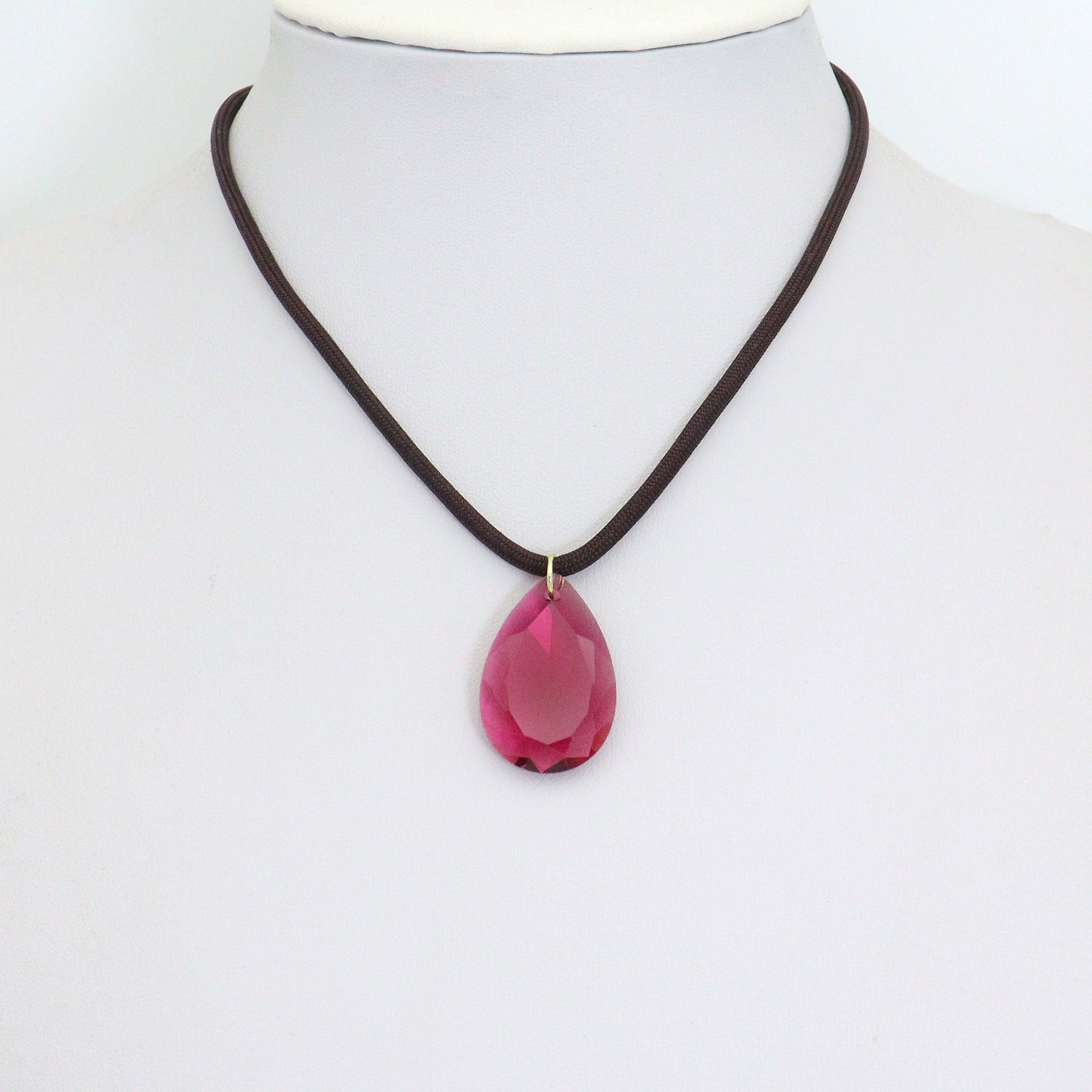 Crystal Teardrop Pendant - Aurora