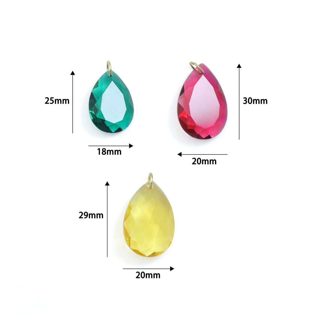 Crystal Teardrop Pendant - Aurora