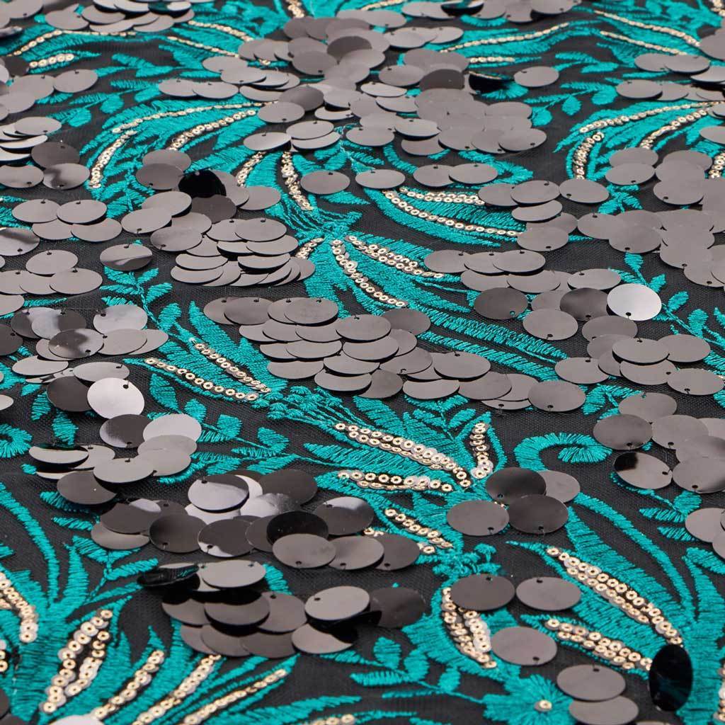 Luscious Embroidered Mesh Fabric | Blue Moon Fabrics