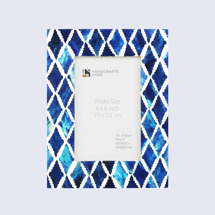 Picture Frame Mosaic Diamond Collection Bone & Resin Inlay in 3 Colors