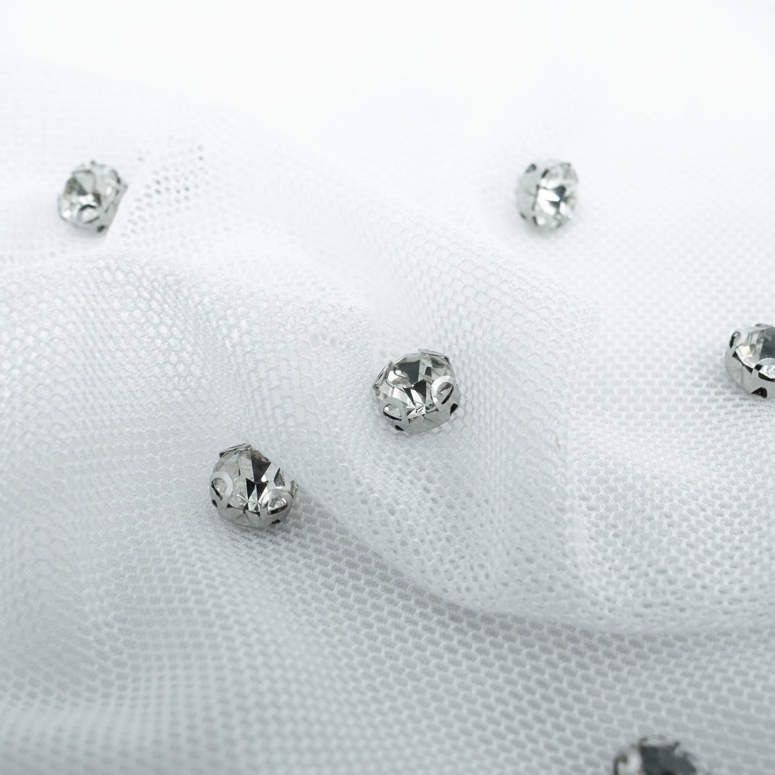 Stellar Rhinestone Stretch Mesh Fabric | Blue Moon Fabrics
