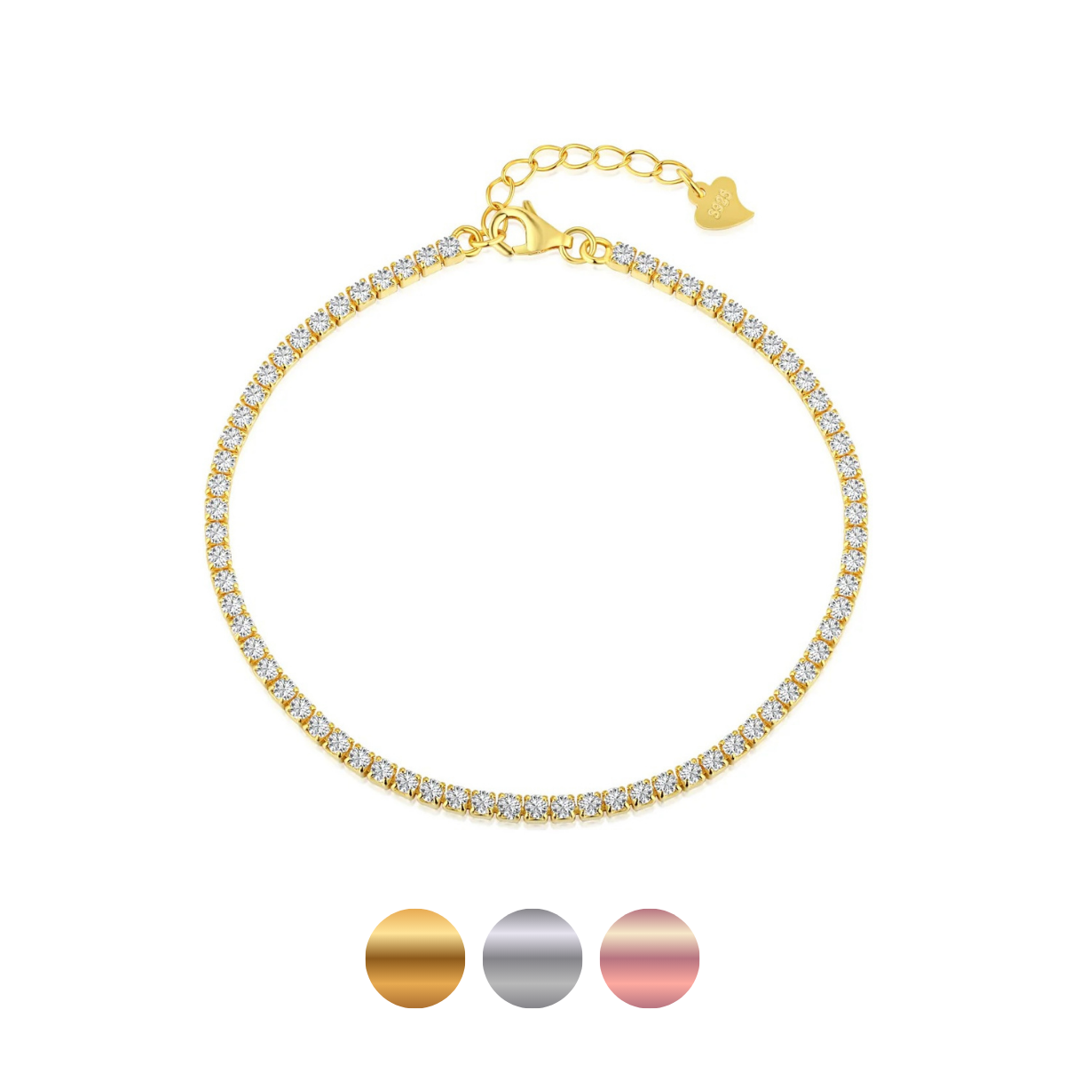18K Gold-Vermeil Michelle Tennis Bracelet