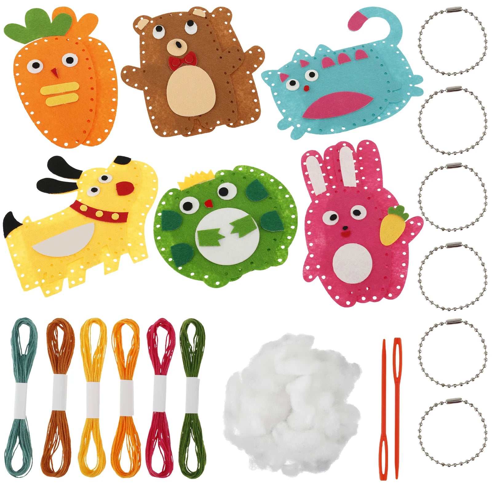 DIY Forest Animal Sewing Felt Plush Craft Kit for Kids