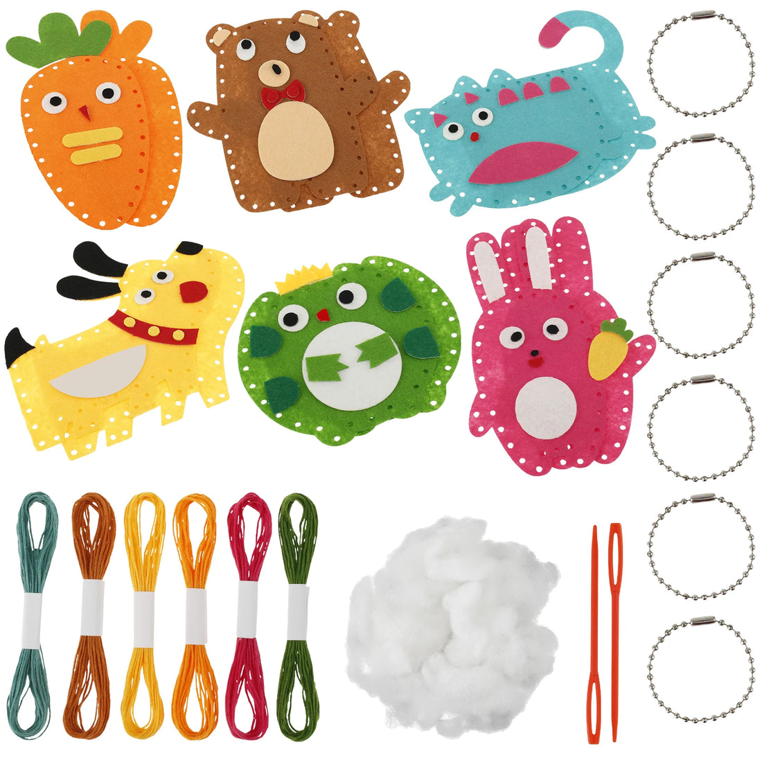 DIY Forest Animal Sewing Felt Plush Craft Kit for Kids