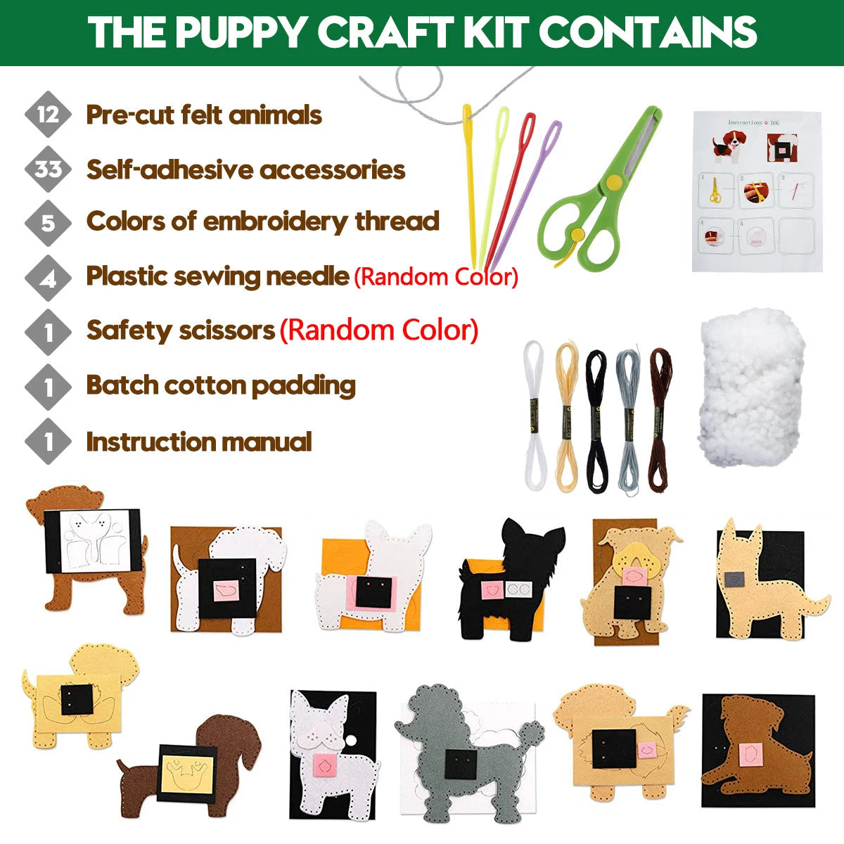 DIY Forest Animal Sewing Felt Plush Craft Kit for Kids