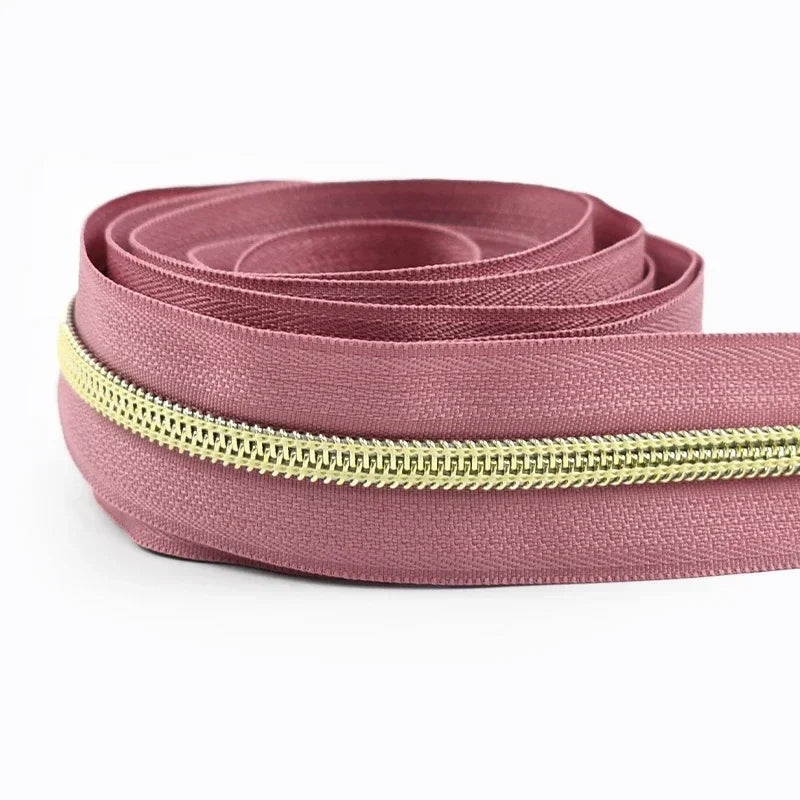 Nylon Zipper Tape Set with Metal Teeth for DIY Sewing