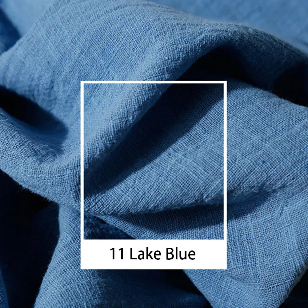 Organic Linen Cotton Fabric for DIY Sewing and Patchwork Crafts