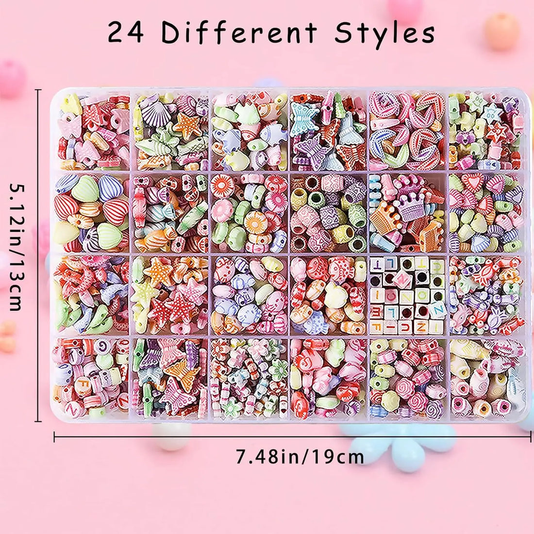 Kids DIY Beaded Jewelry Bracelet Necklace Craft Educational Beads Set