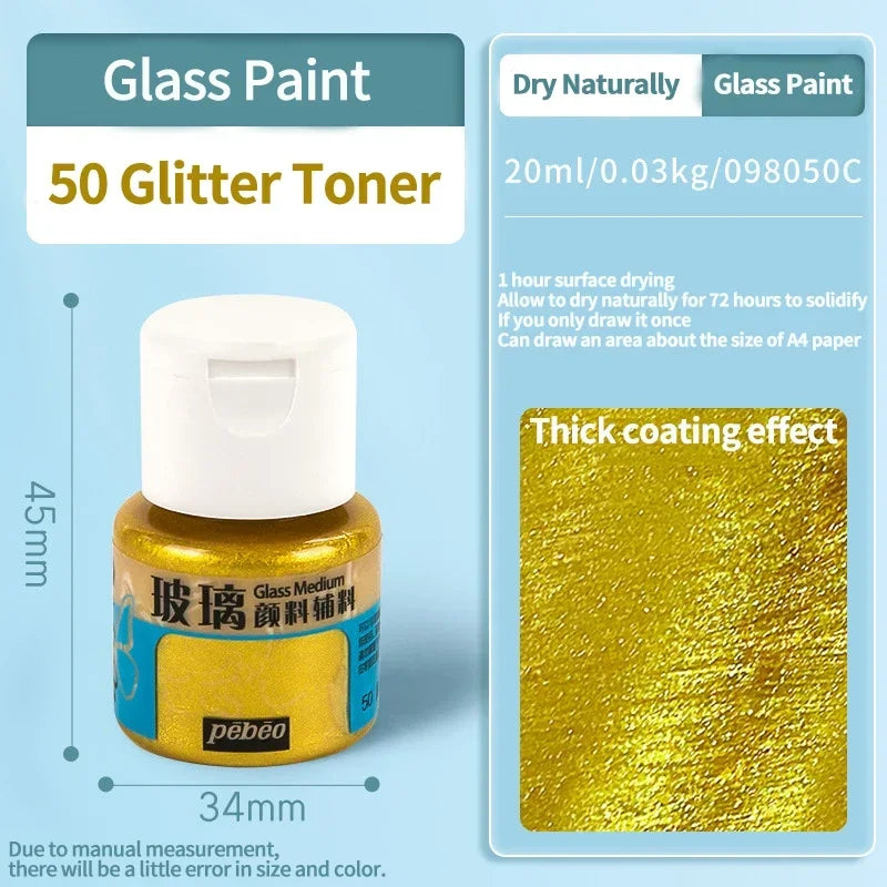 Transparent Glass Paint Set for DIY Stained Glass Art Crafts