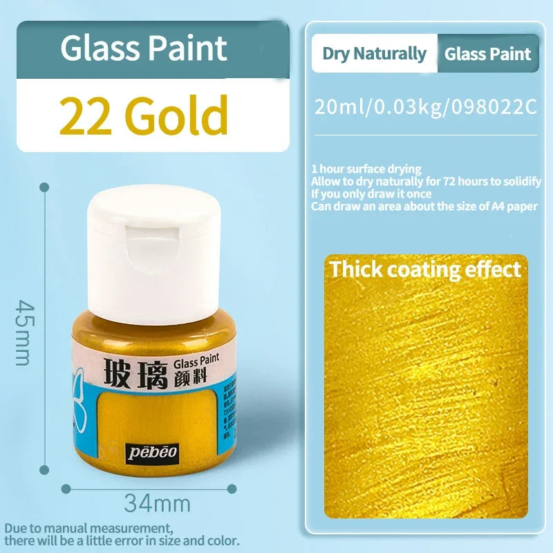 Waterproof Glass Acrylic Paint Set for DIY Art and Craft Projects