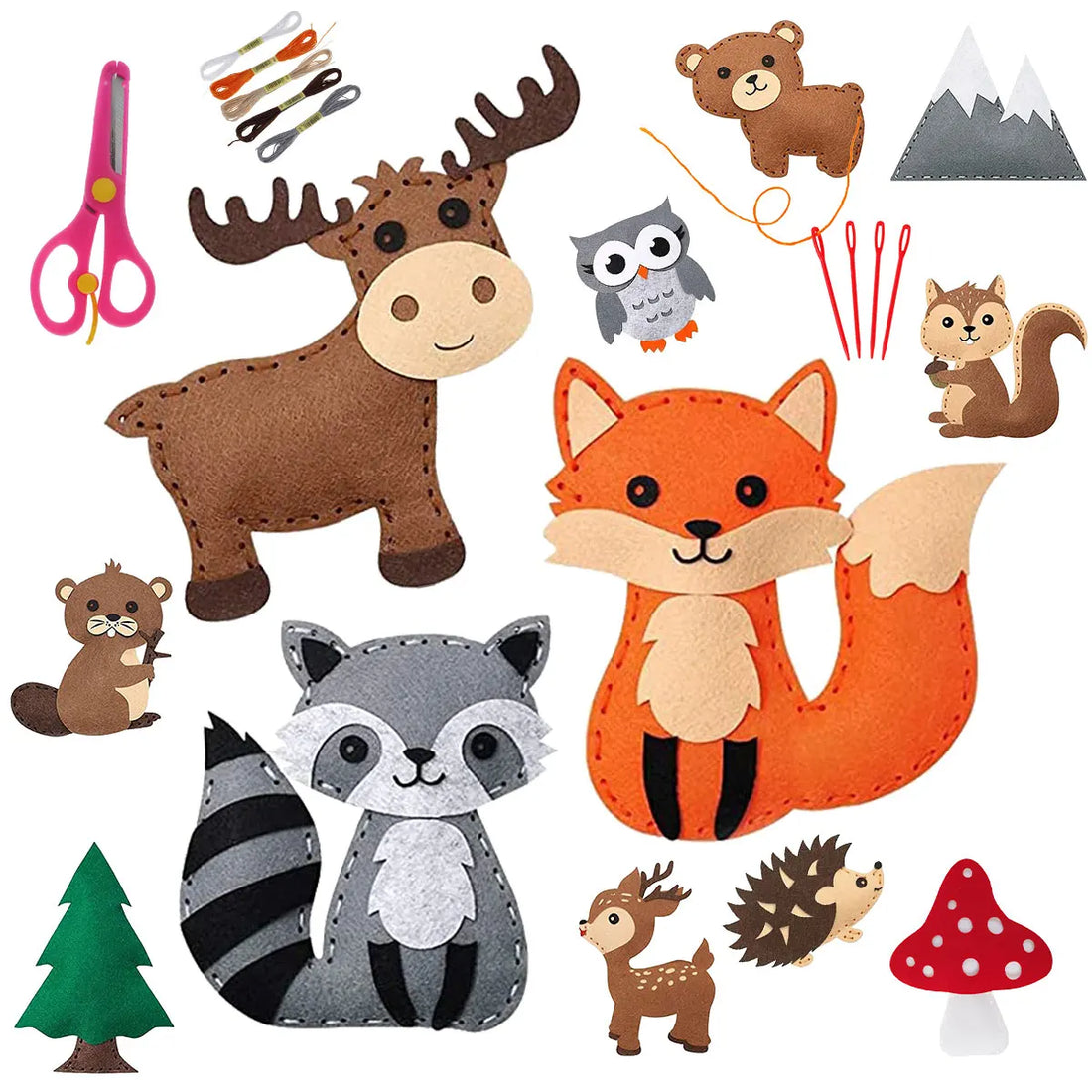Sea Animals Felt Sewing Craft Kit for Kids Educational DIY Fun