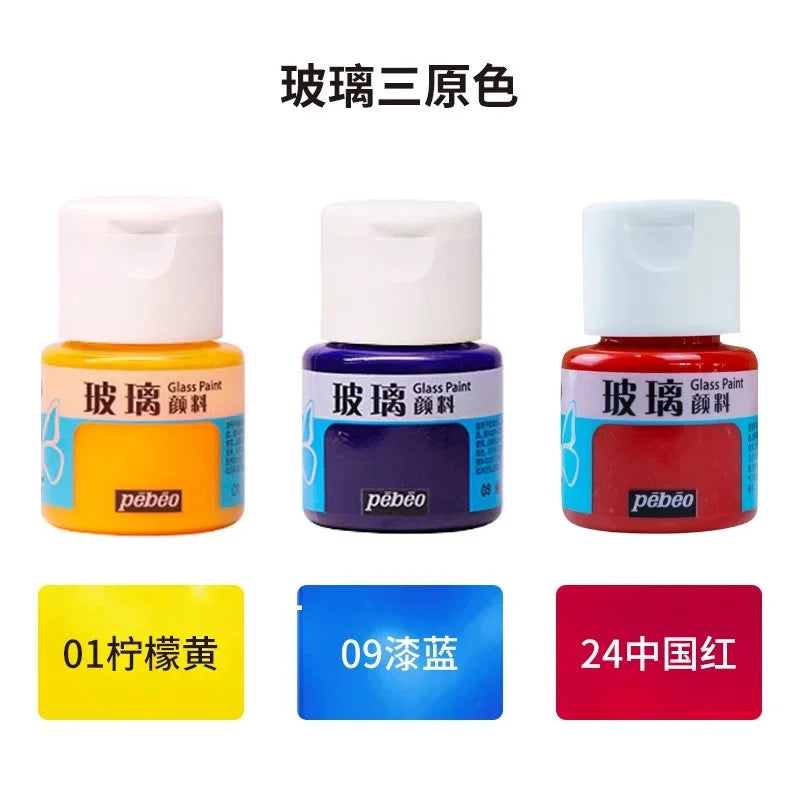 Transparent Glass Paint Set for DIY Stained Glass Art Crafts
