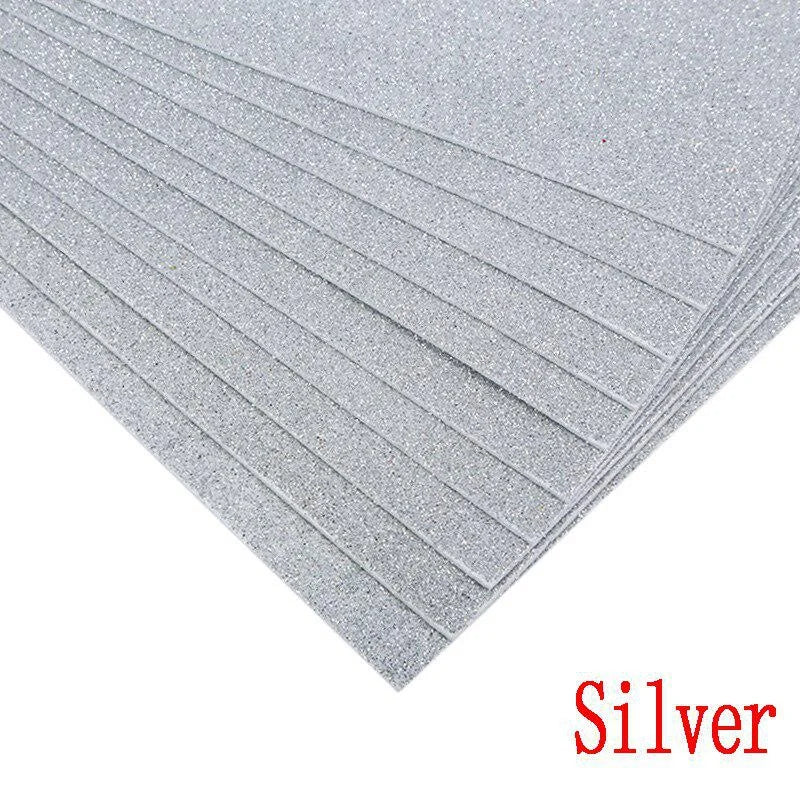 Glitter Foam Paper Sheets for DIY Crafts and Handmade Projects