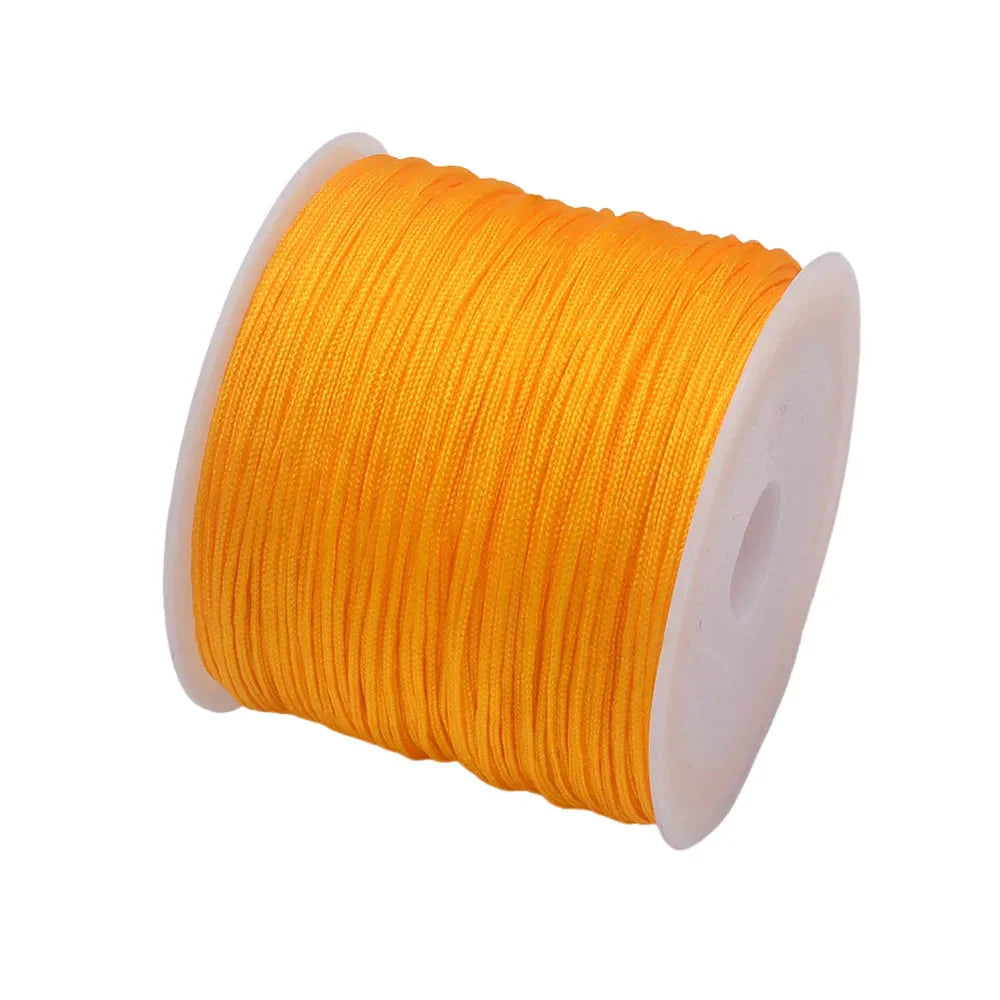 50 Yards 0.8mm Braided Nylon Cord – Durable Satin String for Jewelry Making, Beading, Macrame, Chinese Knot & DIY Crafts