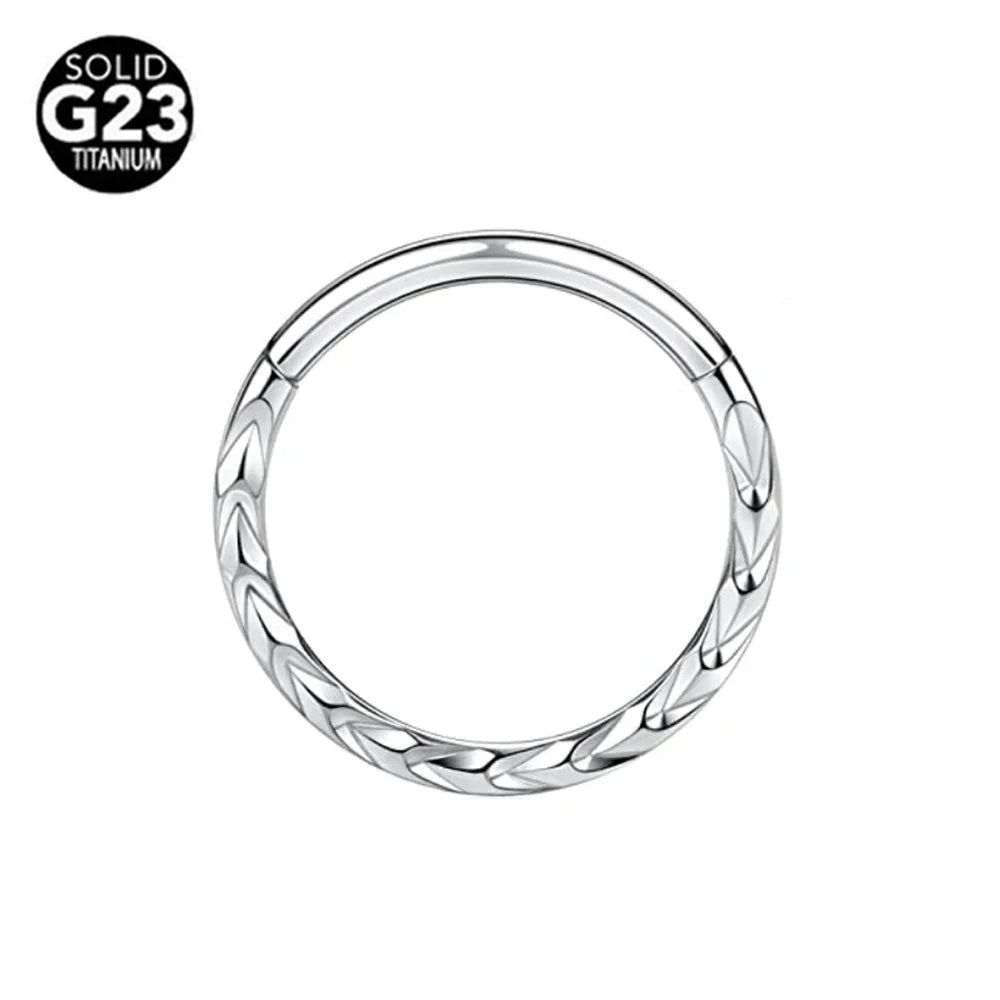 G23 Titanium Bee Septum Nose Ring Piercing Body Jewelry 16G Moon Segment Snake Clicker Helix  Ear Cartilage Heart Daith Hoop