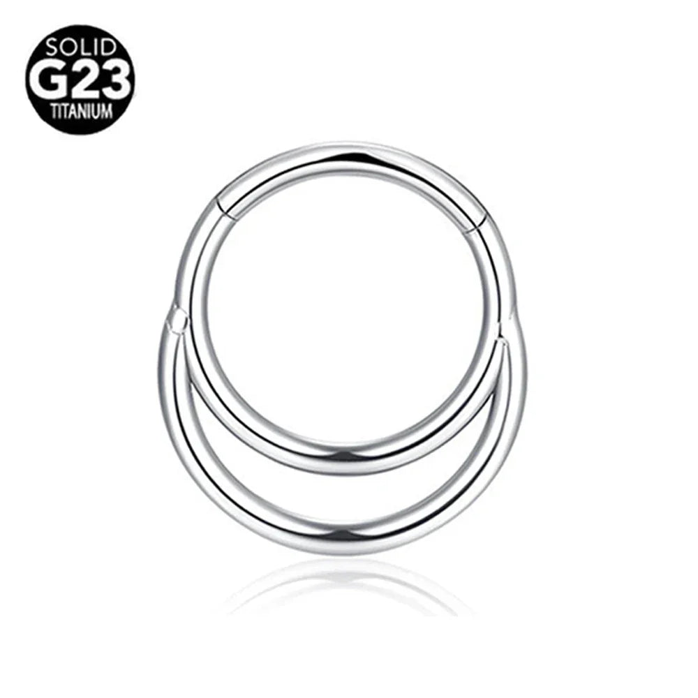 G23 Titanium Bee Septum Nose Ring Piercing Body Jewelry 16G Moon Segment Snake Clicker Helix  Ear Cartilage Heart Daith Hoop