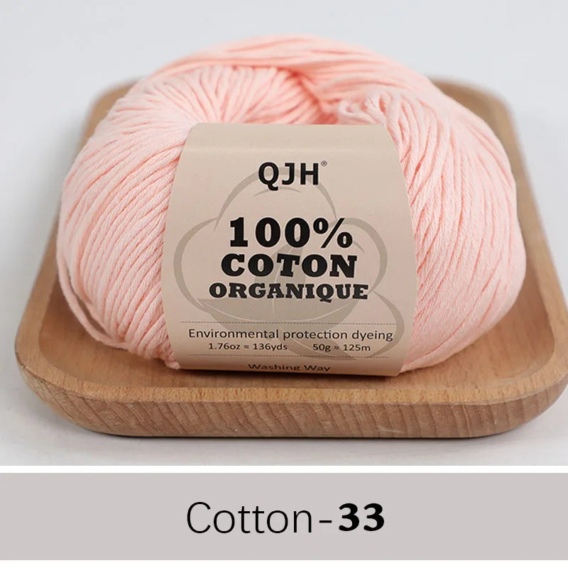 Soft Cotton Baby Yarn Set for Crochet and Knitting Crafts