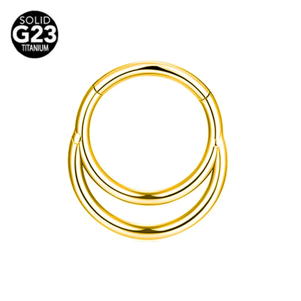 G23 Titanium Bee Septum Nose Ring Piercing Body Jewelry 16G Moon Segment Snake Clicker Helix  Ear Cartilage Heart Daith Hoop