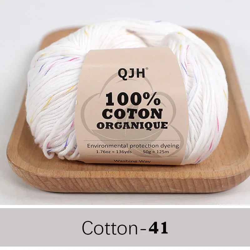 Soft Cotton Baby Yarn Set for Crochet and Knitting Crafts