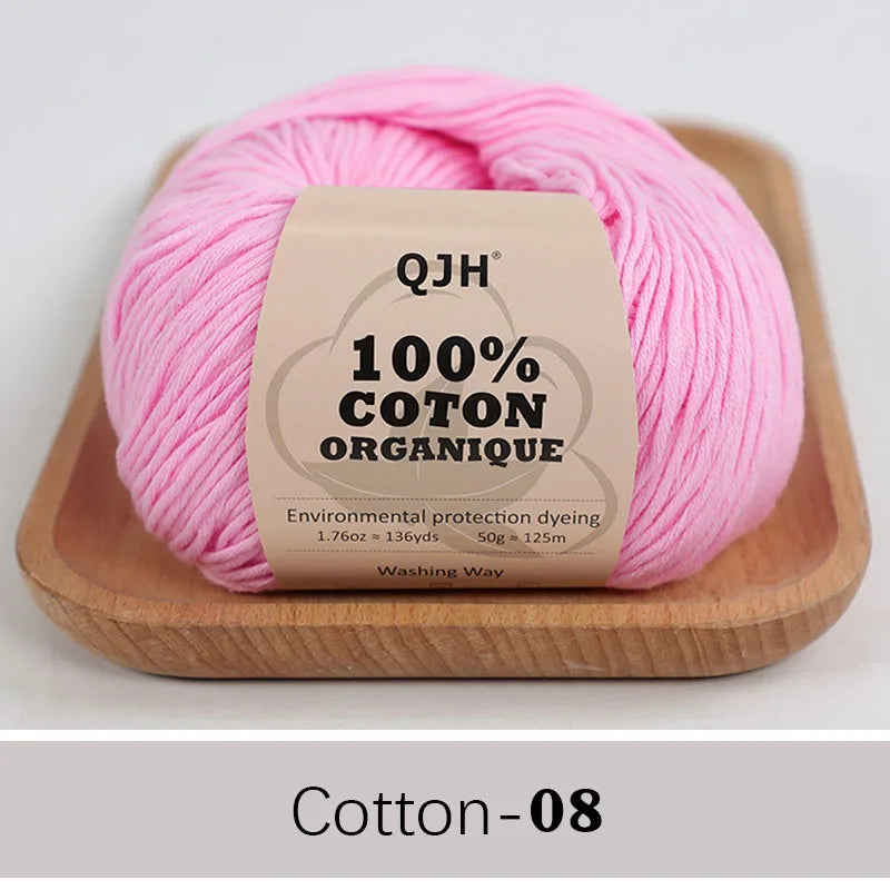 Soft Cotton Baby Yarn Set for Crochet and Knitting Crafts