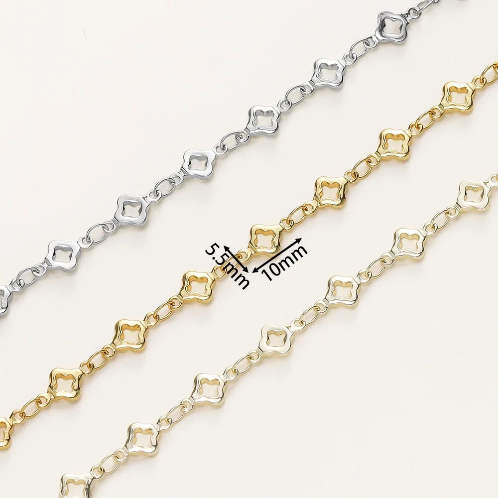 5.5mm Rhombus Chain 14/18K Gold-Plated Brass | Jewelry Making Supply