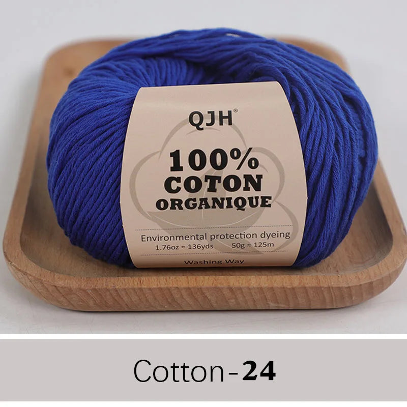 Soft Cotton Baby Yarn Set for Crochet and Knitting Crafts