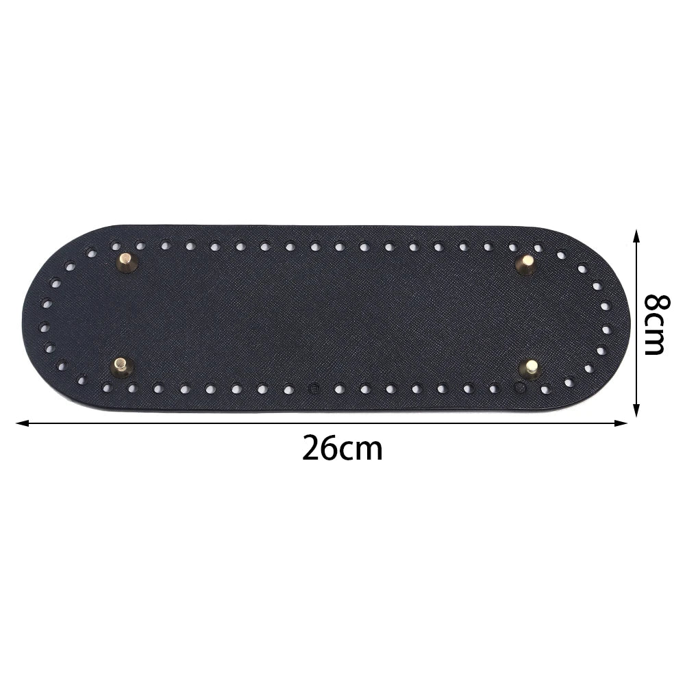 PU Leather Crochet Bag Bottom for DIY Knitting and Weaving Crafts