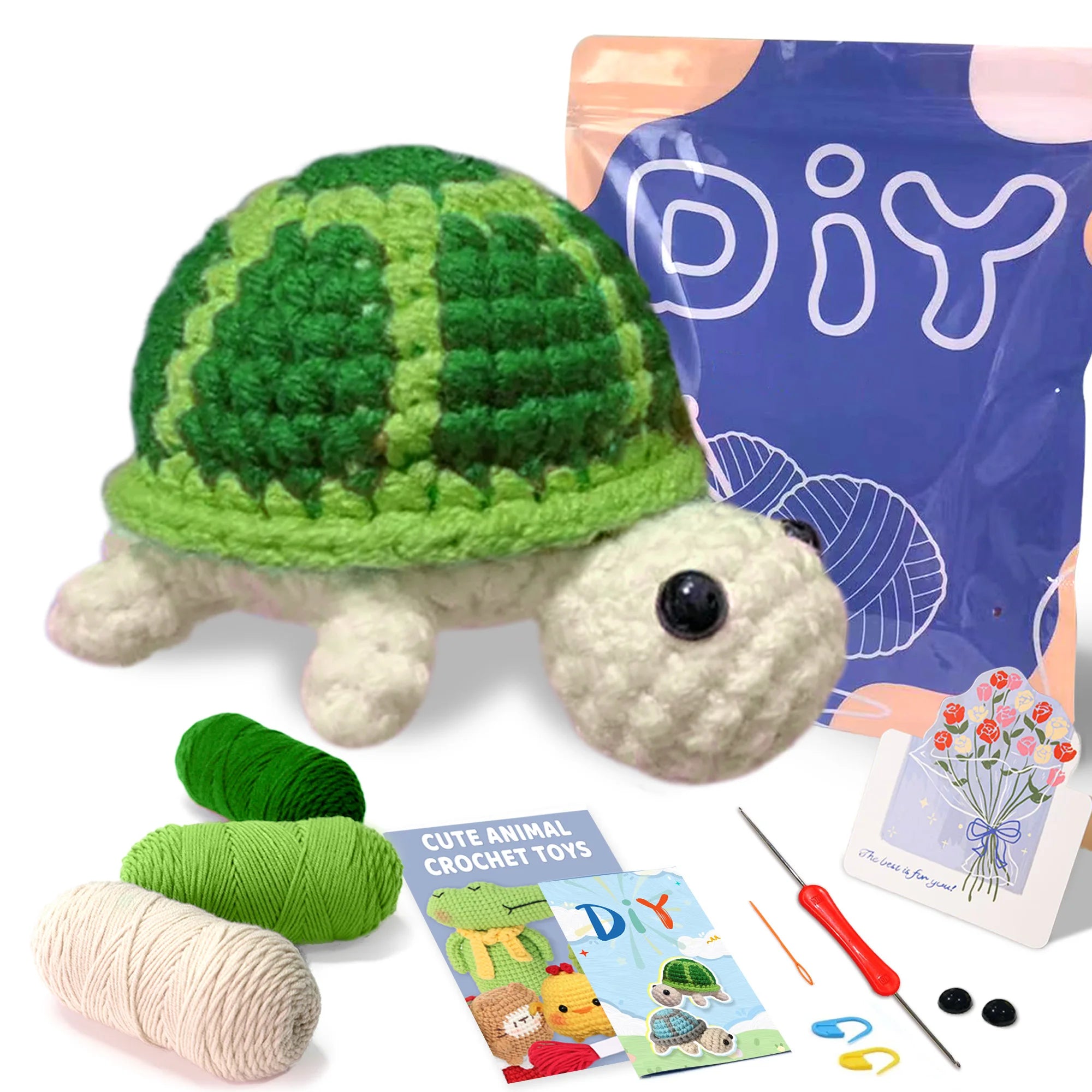 Animal Crochet Starter Kit for Beginners DIY Knitting Craft Set