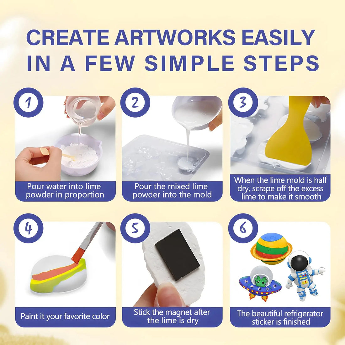 DIY Dinosaur Space Painting Craft Kit Educational Art Set for Kids