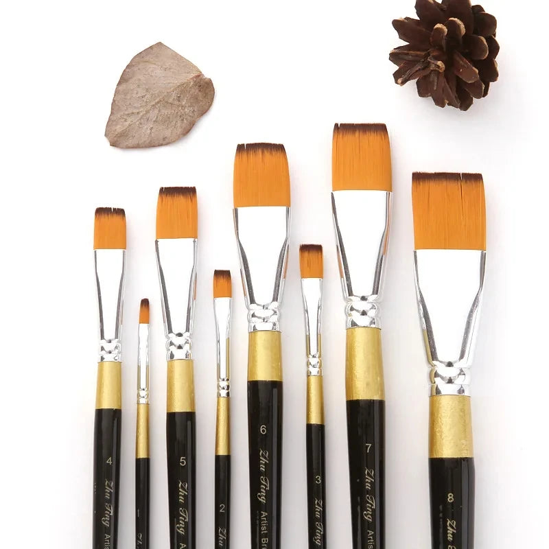 Artist Nylon Paint Brush Set for Acrylic Watercolor and Gouache