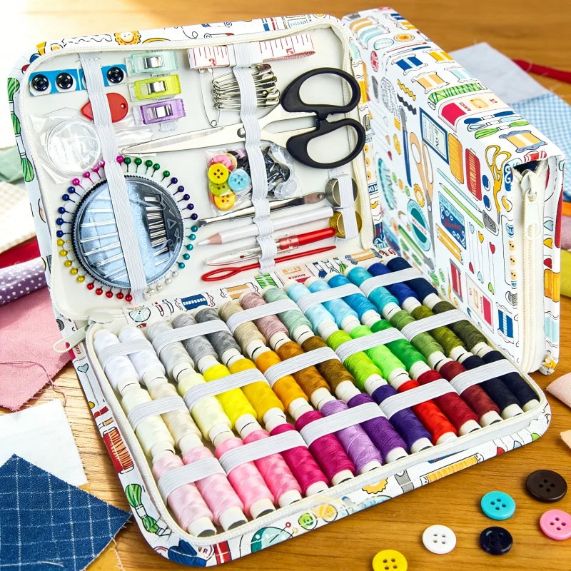 170-Piece Portable Sewing Kit with DIY Hand Tools and Accessories