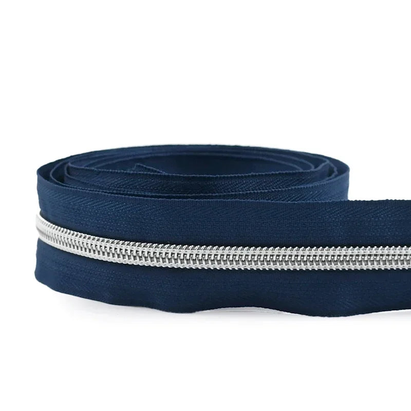 Nylon Zipper Tape Set with Metal Teeth for DIY Sewing