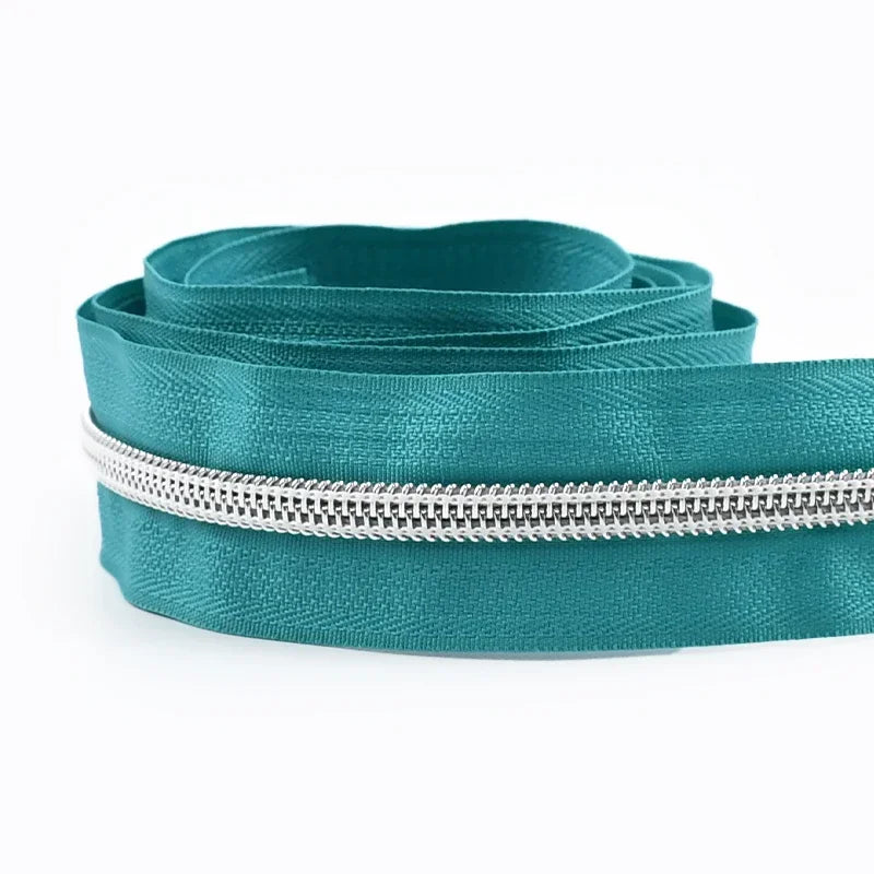 Nylon Zipper Tape Set with Metal Teeth for DIY Sewing