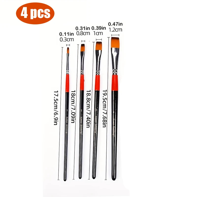 Artist Nylon Paint Brush Set for Acrylic Watercolor and Gouache