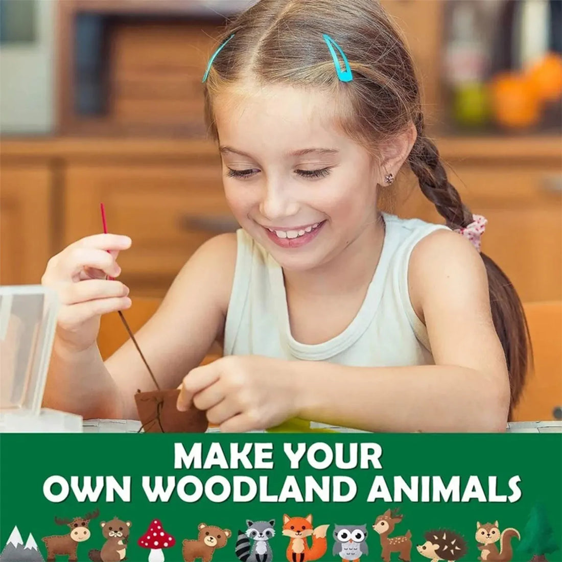 DIY Forest Animal Sewing Felt Plush Craft Kit for Kids