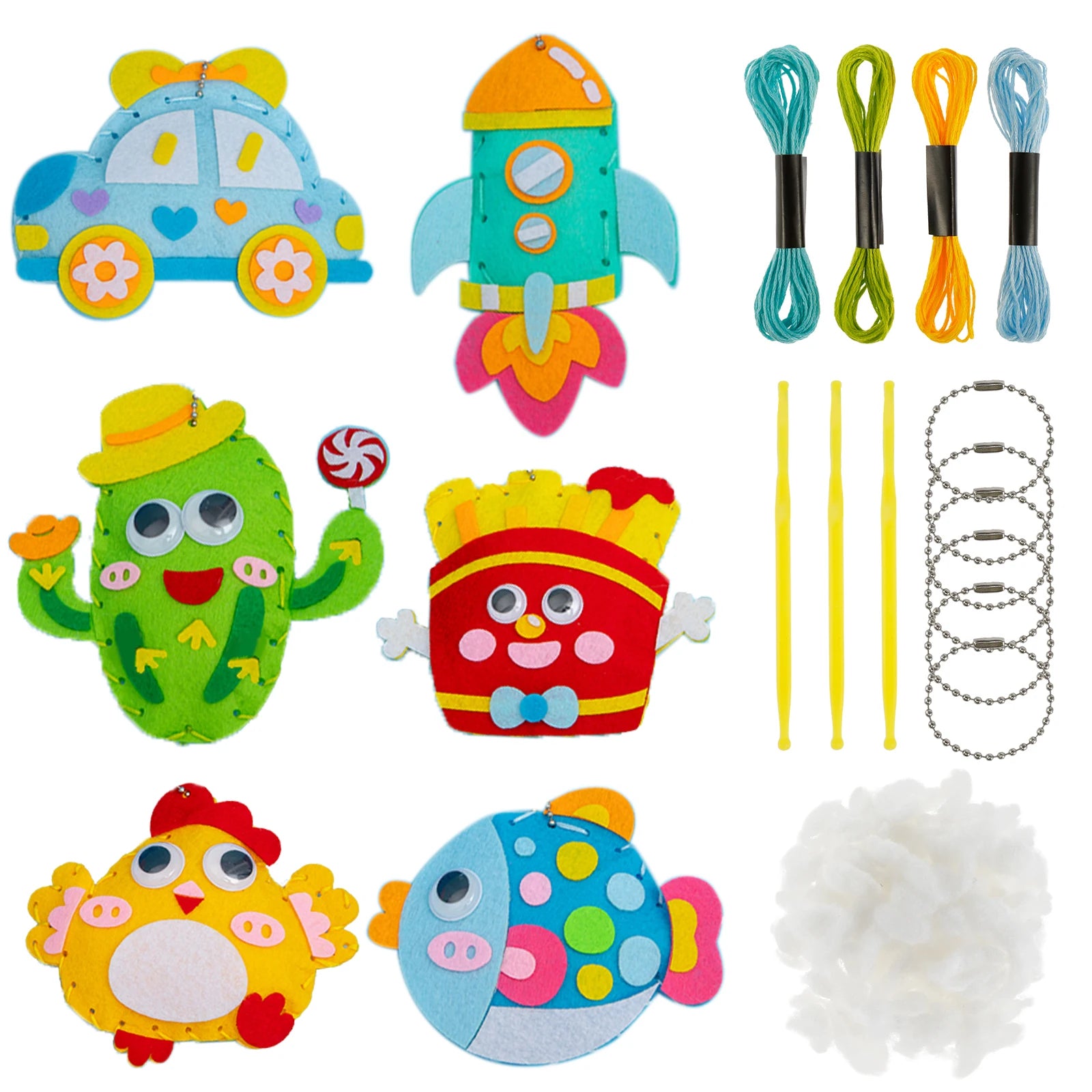 DIY Forest Animal Sewing Felt Plush Craft Kit for Kids
