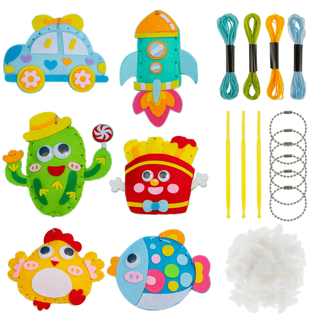 DIY Forest Animal Sewing Felt Plush Craft Kit for Kids