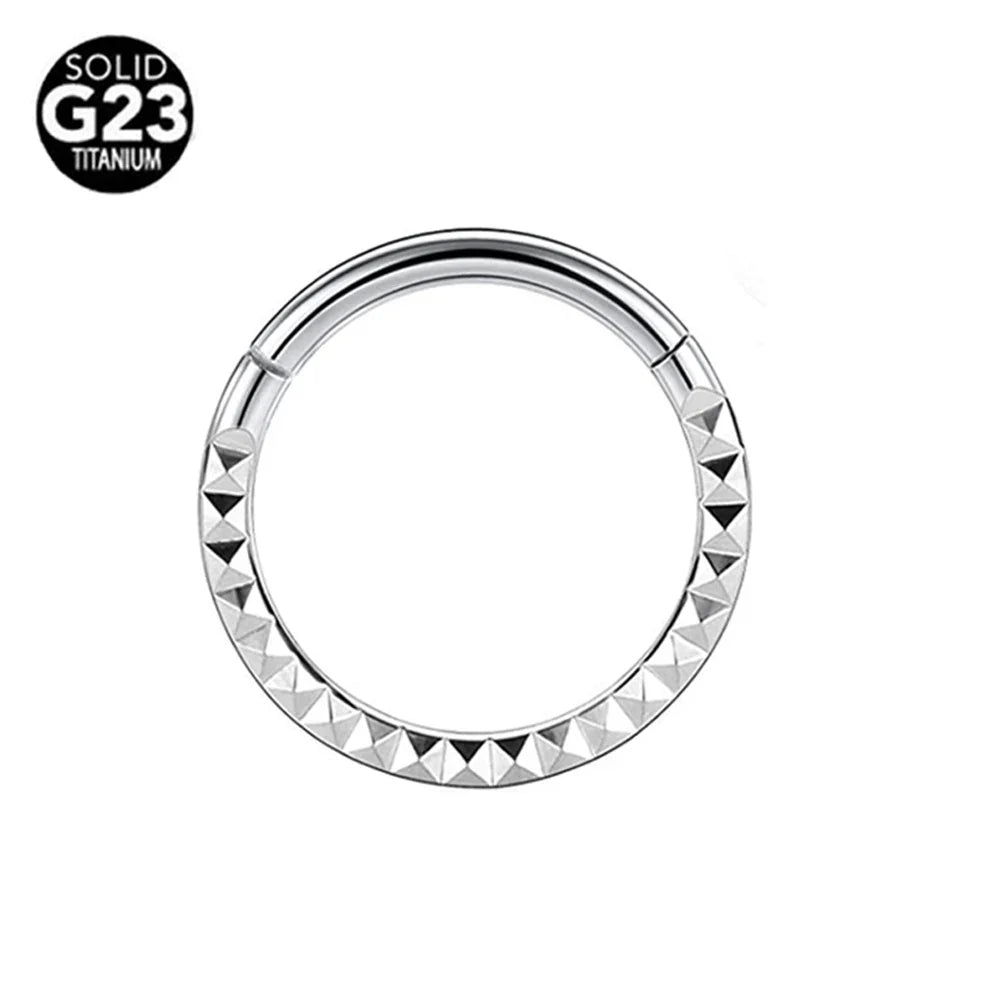 G23 Titanium Bee Septum Nose Ring Piercing Body Jewelry 16G Moon Segment Snake Clicker Helix  Ear Cartilage Heart Daith Hoop
