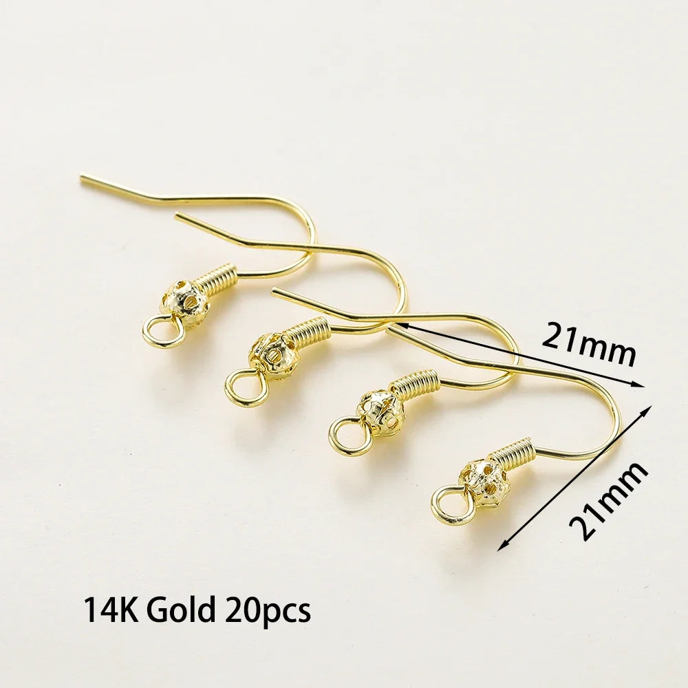 20pc Gold Plated Earring Wires & Hook Findings Set | 6 Styles | DIY Jewelry Making