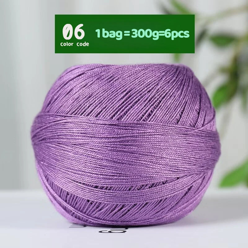 Fine Lace Crochet Yarn for Summer Knitting and DIY Crafts