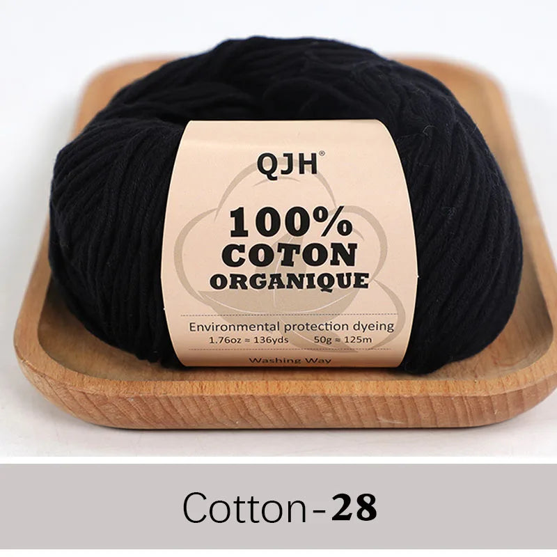 Soft Cotton Baby Yarn Set for Crochet and Knitting Crafts