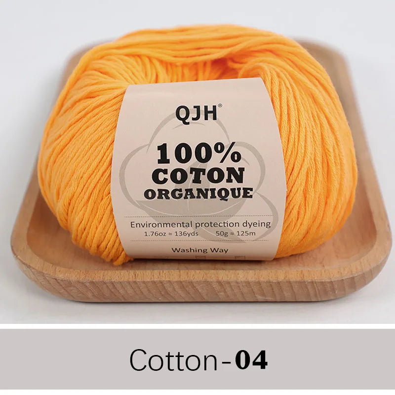 Soft Cotton Baby Yarn Set for Crochet and Knitting Crafts