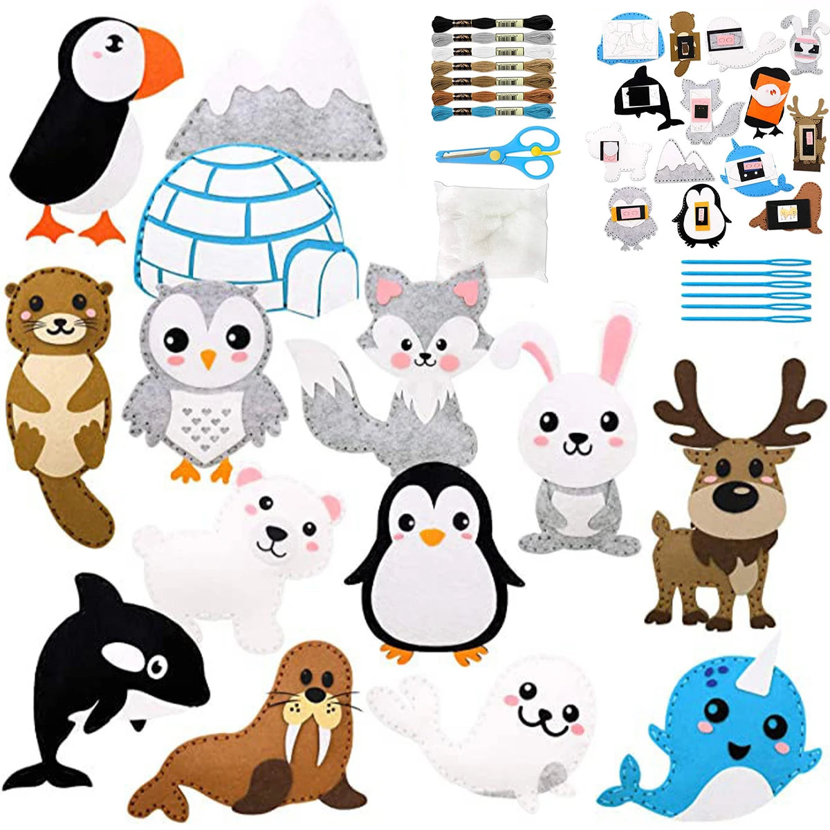 DIY Forest Animal Sewing Felt Plush Craft Kit for Kids